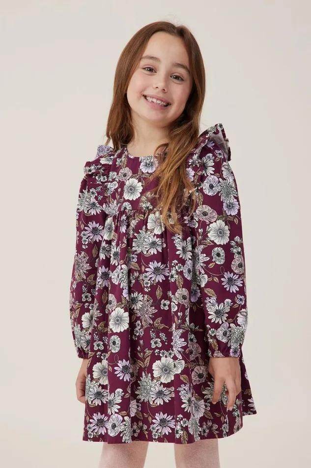 Girls 214 Dresses Cotton On Holly Long Sleeve Dress Vintage Berryannie Floral