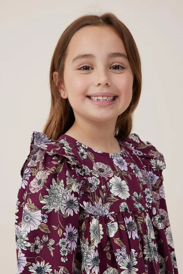 Girls 214 Dresses Cotton On Holly Long Sleeve Dress Vintage Berryannie Floral