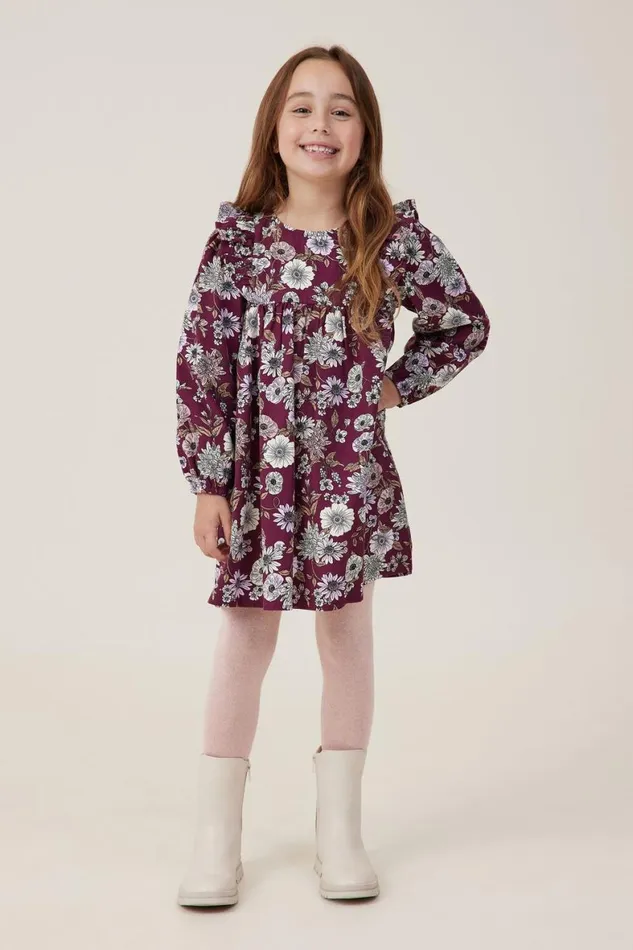 Girls 214 Dresses Cotton On Holly Long Sleeve Dress Vintage Berryannie Floral