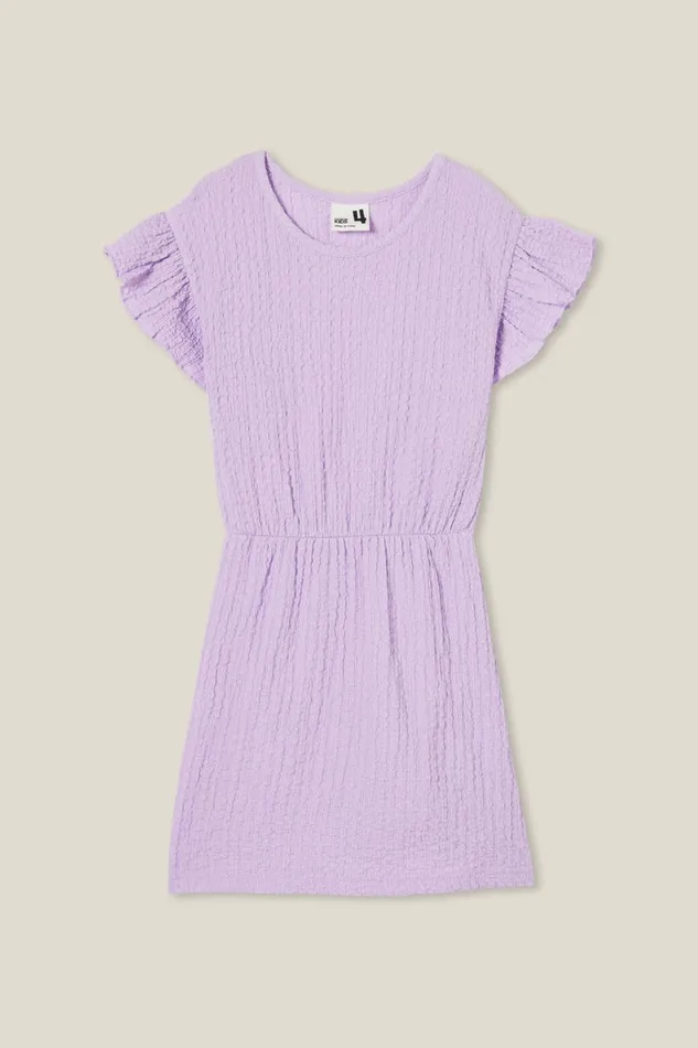 Girls 214 Dresses Cotton On Sonia Short Sleeve Dress Lilac Drop