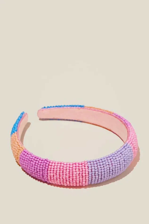 Girls 214 Hair Accessories Cotton On Sophia Luxe Headband Blush Pinkflowers