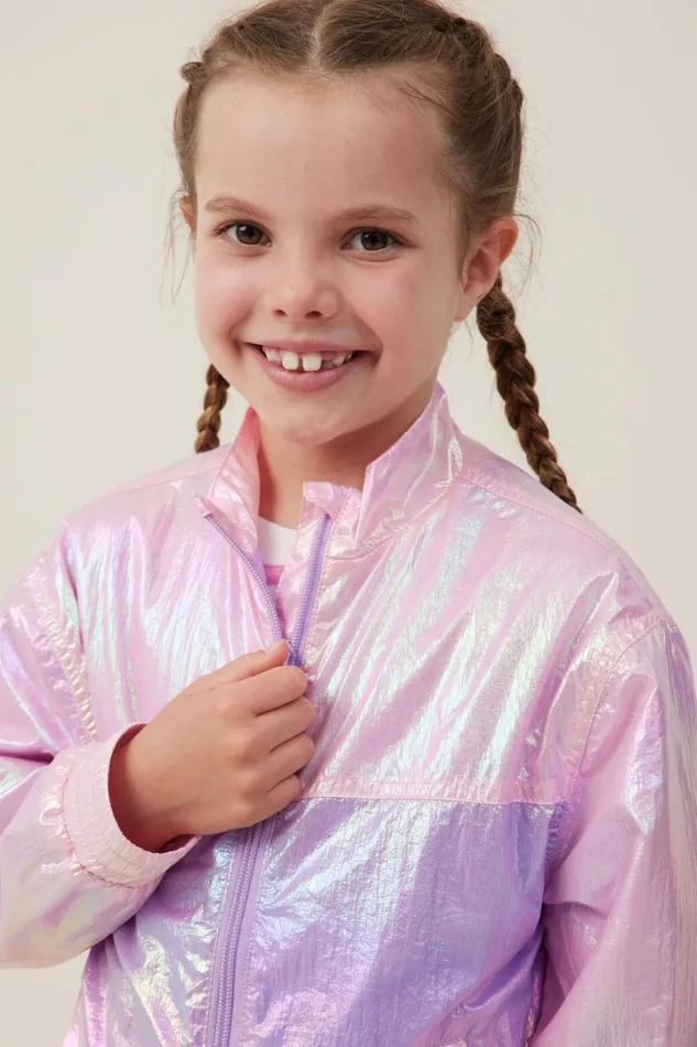 Girls 214 Jackets and Sweaters Cotton On Abbie Spray Jacket Pale Violetcali Pink