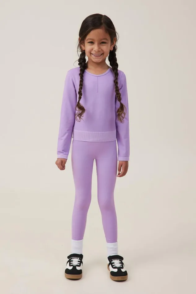 Girls 214 Leggings Pants and Jeans Cotton On Imogen Seamfree Legging Lilac Drop Wash