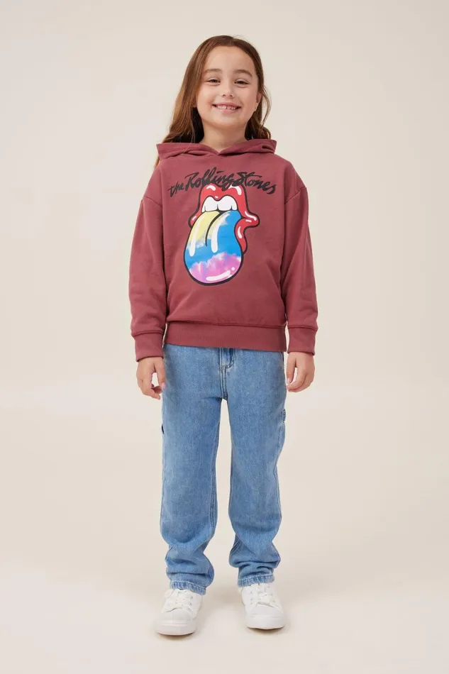 Girls 214 Sweatshirts and Sweatpants Cotton On License Emerson Hoodie Lcn Bra Rolling Stones Tonguehenna
