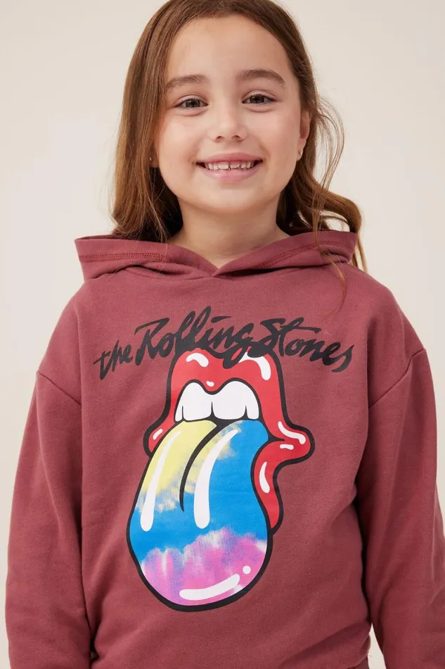 Girls 214 Sweatshirts and Sweatpants Cotton On License Emerson Hoodie Lcn Bra Rolling Stones Tonguehenna