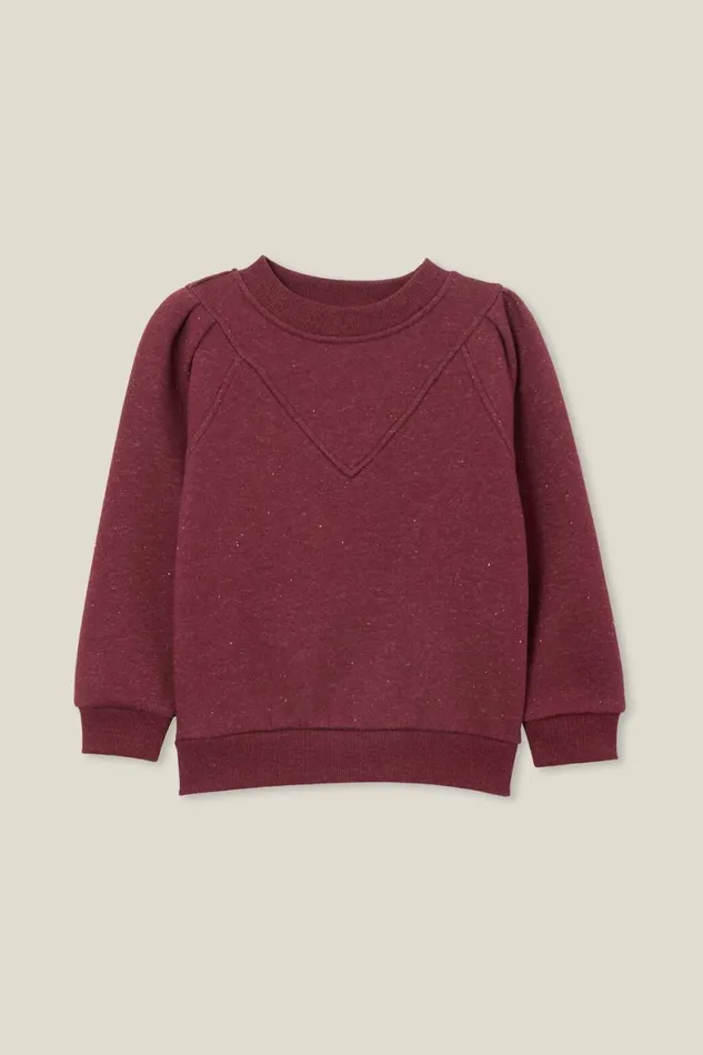 Girls 214 Sweatshirts and Sweatpants Cotton On Nora Fleece Crew Crushed Berry Nep