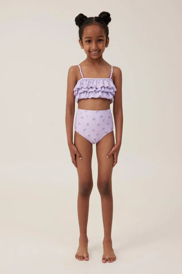 Girls 214 Swimwear Cotton On Alexia Bikini Lilac Dropbetsy Ditsy