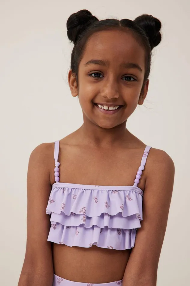 Girls 214 Swimwear Cotton On Alexia Bikini Lilac Dropbetsy Ditsy