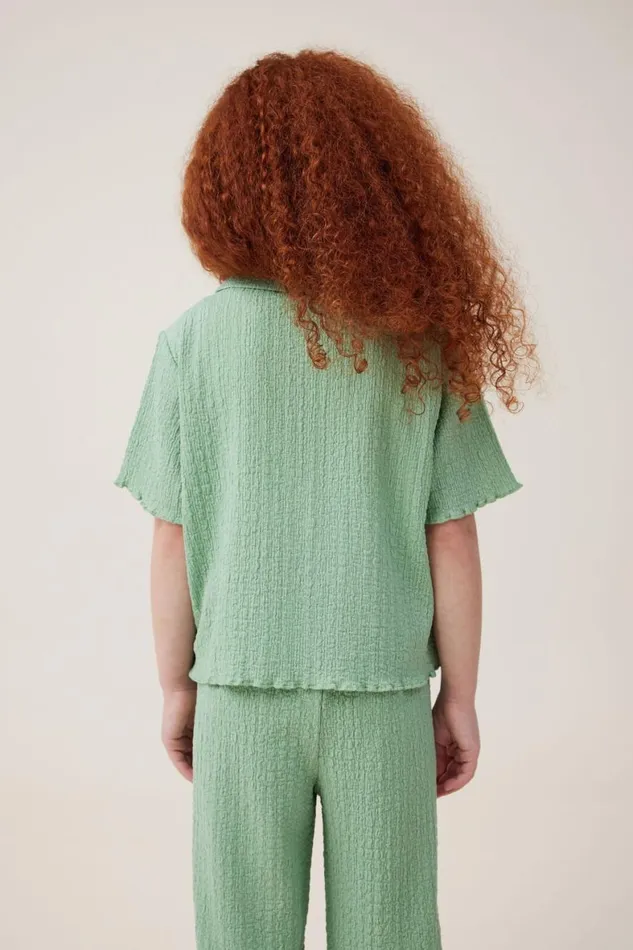 Girls 214 Tops and TShirts Cotton On Amelie Short Sleeve Shirt Smashed Avo