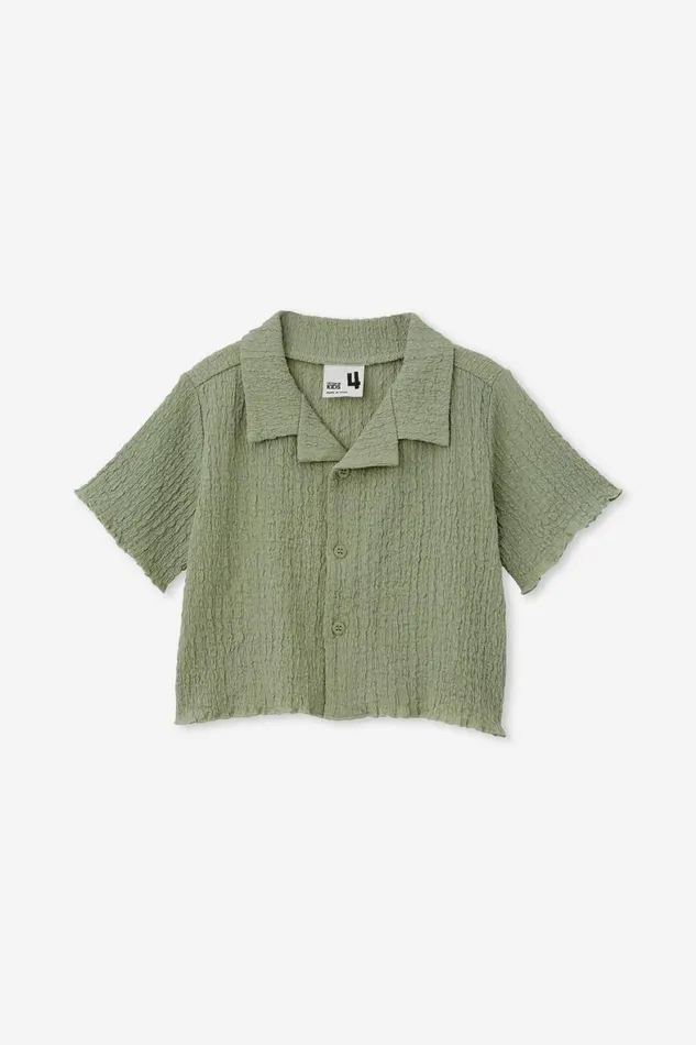Girls 214 Tops and TShirts Cotton On Amelie Short Sleeve Shirt Smashed Avo