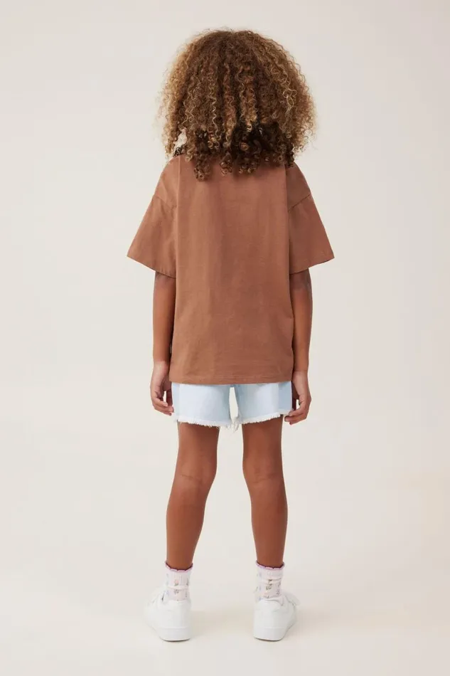 Girls 214 Tops and TShirts Cotton On License Drop Shoulder Short Sleeve Tee Lcn Dis Bambicoco Jumbo