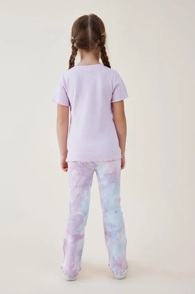 Girls 214 Tops and TShirts Cotton On Raya Rib Baby Tee Pale Violet
