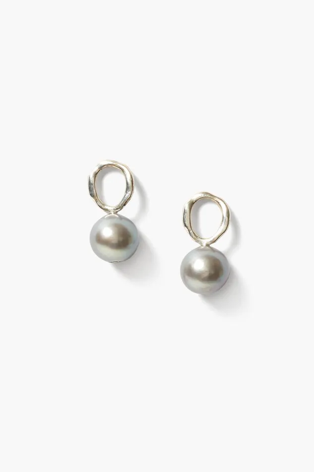Globe Stud Earrings Grey Pearl Women Chan Luu Earrings