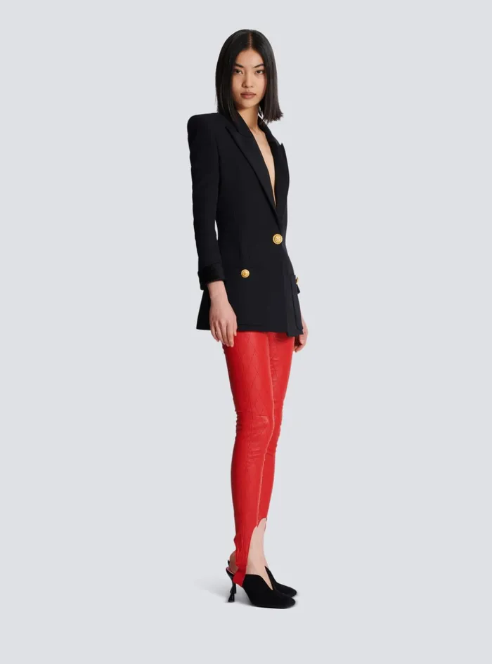 Grain De Poudre 1button Jacket Black Women Balmain Jackets And Blazers
