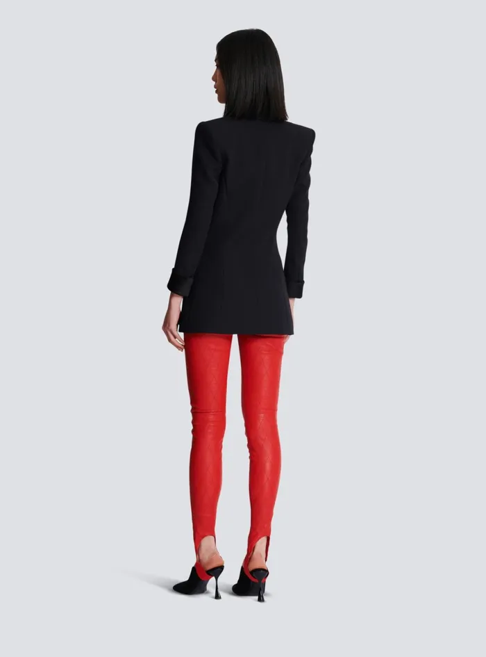 Grain De Poudre 1button Jacket Black Women Balmain Jackets And Blazers