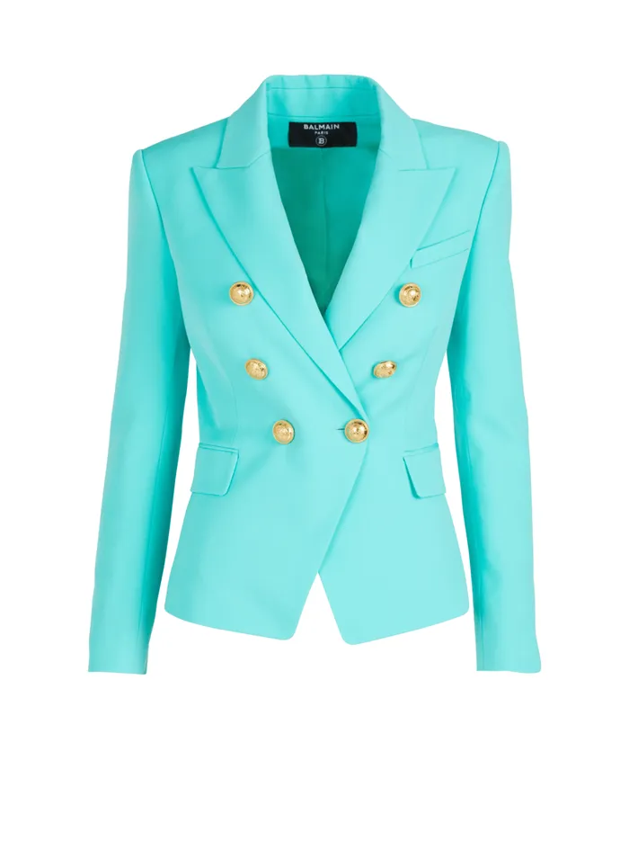 Grain De Poudre 6button Jacket Blue Women Balmain Jackets And Blazers