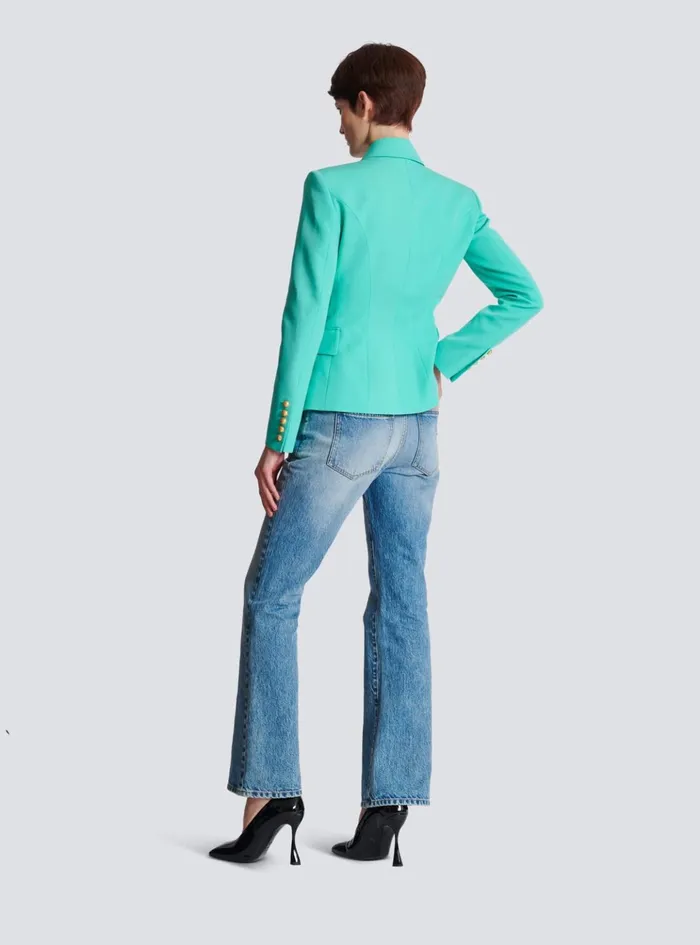 Grain De Poudre 6button Jacket Blue Women Balmain Jackets And Blazers