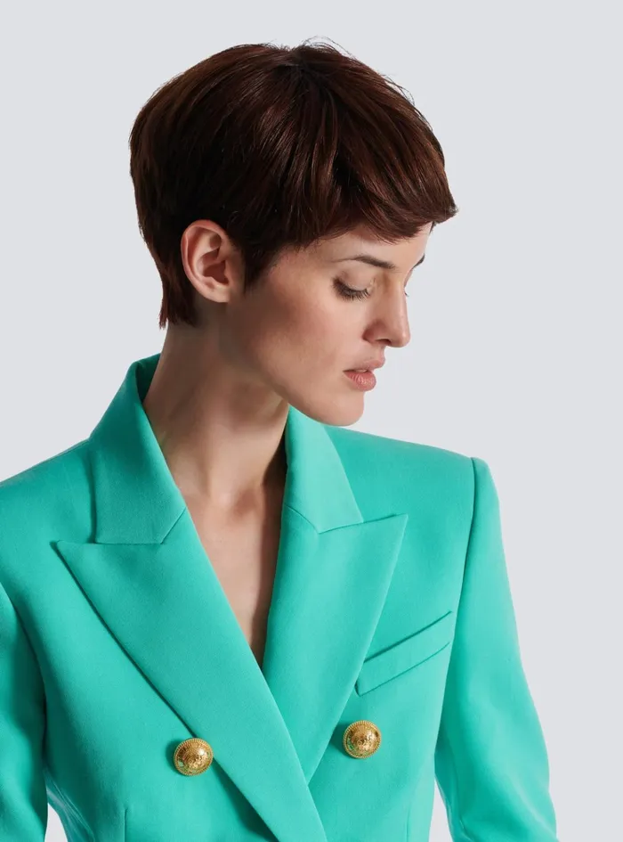 Grain De Poudre 6button Jacket Blue Women Balmain Jackets And Blazers