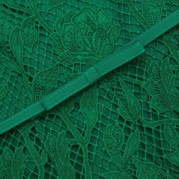 Green Lace Sleeveless Midi Dress Women Self Portrait Dresses