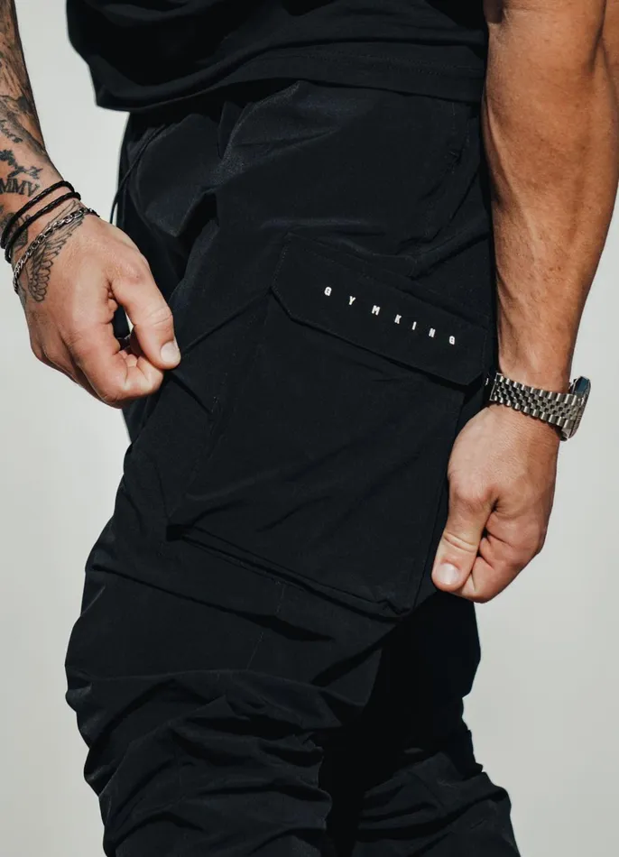 Gym King Cargos Men Rebellion Cargo Jogger 8211 Black