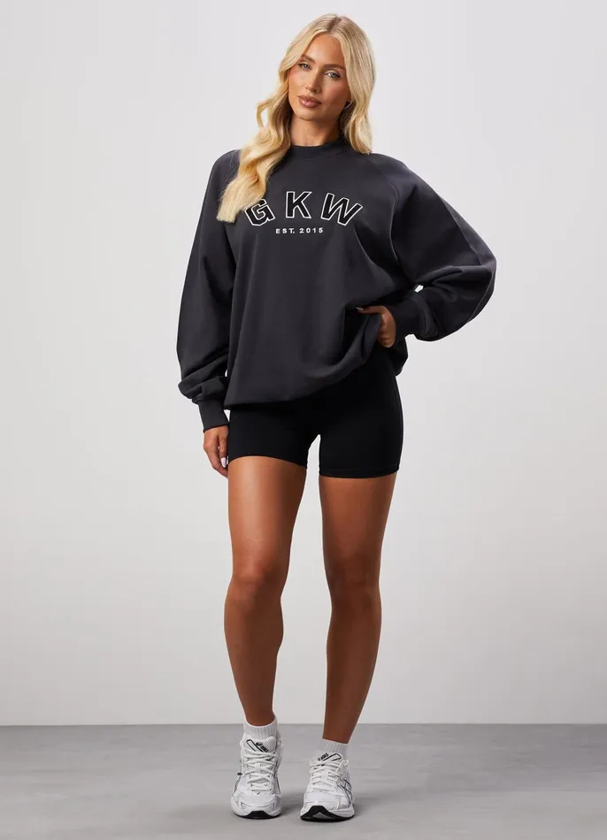 Gym King CoOrds Women GKW Relaxed Fit Crew 8211 Dark Pewter