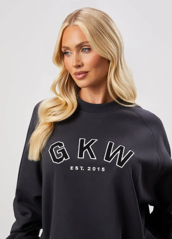 Gym King CoOrds Women GKW Relaxed Fit Crew 8211 Dark Pewter