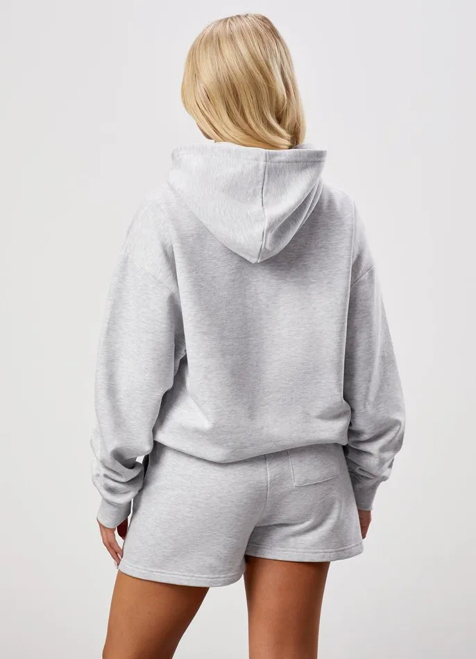 Gym King CoOrds Women GKW Relaxed Fit Hoodie 8211 Snow Marl
