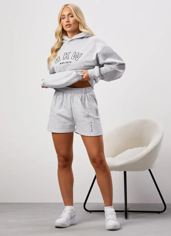 Gym King CoOrds Women GKW Relaxed Fit Hoodie 8211 Snow Marl