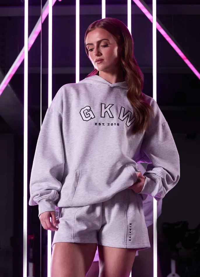 Gym King CoOrds Women GKW Relaxed Fit Hoodie 8211 Snow Marl