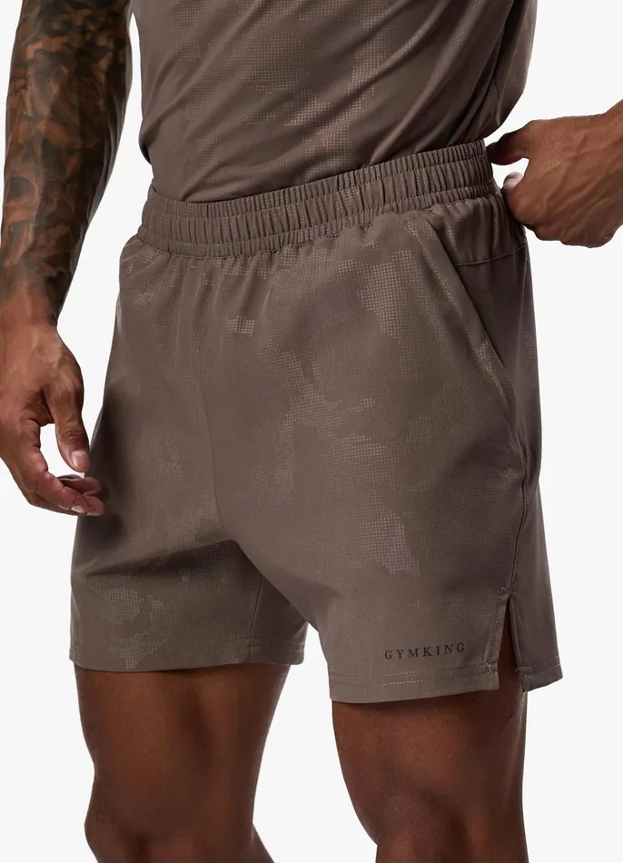 Gym King Gymwear Men Debossed Camo Short 8211 Iron