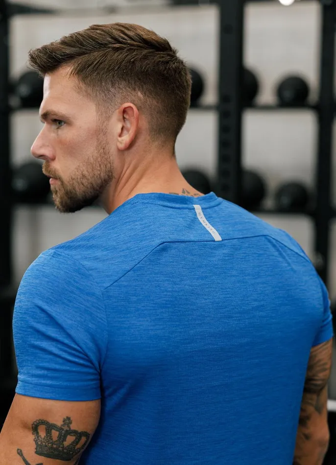 Gym King Gymwear Men Element Tee 8211 Sonic Blue Marl