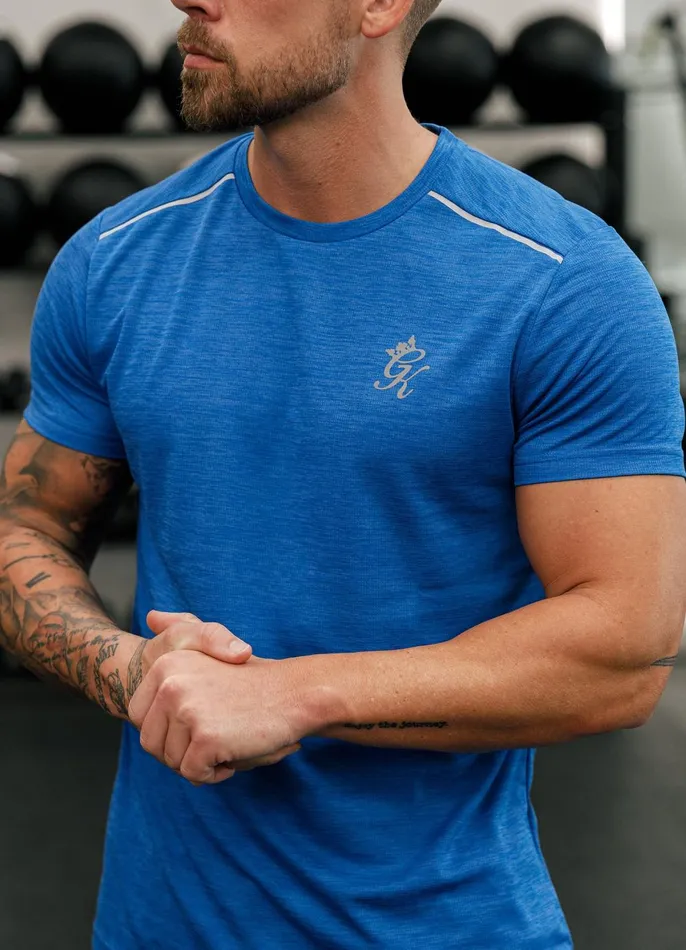 Gym King Gymwear Men Element Tee 8211 Sonic Blue Marl