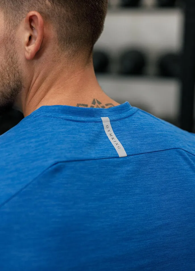 Gym King Gymwear Men Element Tee 8211 Sonic Blue Marl