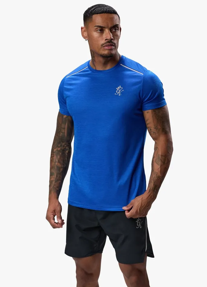 Gym King Gymwear Men Element Tee 8211 Sonic Blue Marl