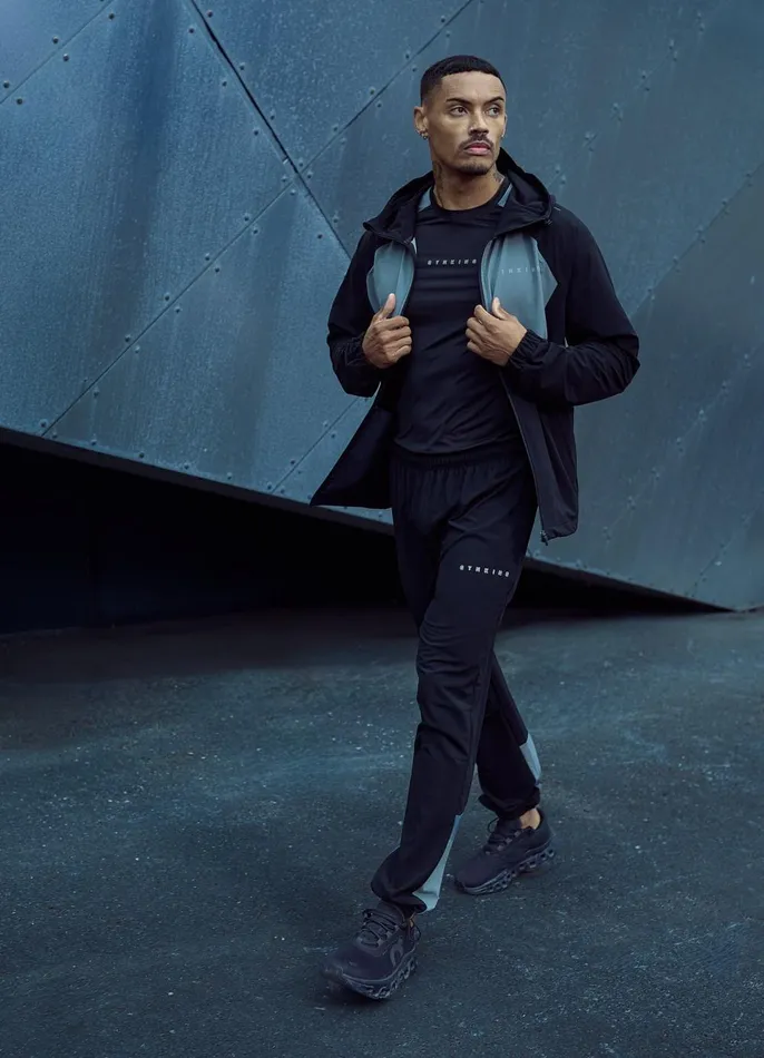 Gym King Gymwear Men React Woven Jacket 8211 Black