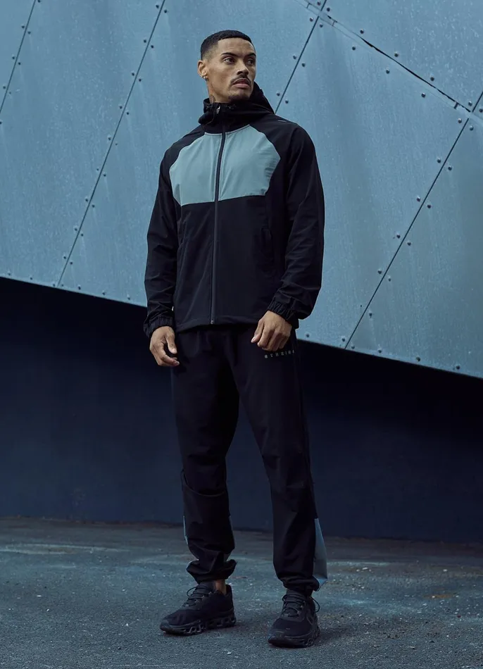 Gym King Gymwear Men React Woven Jacket 8211 Black