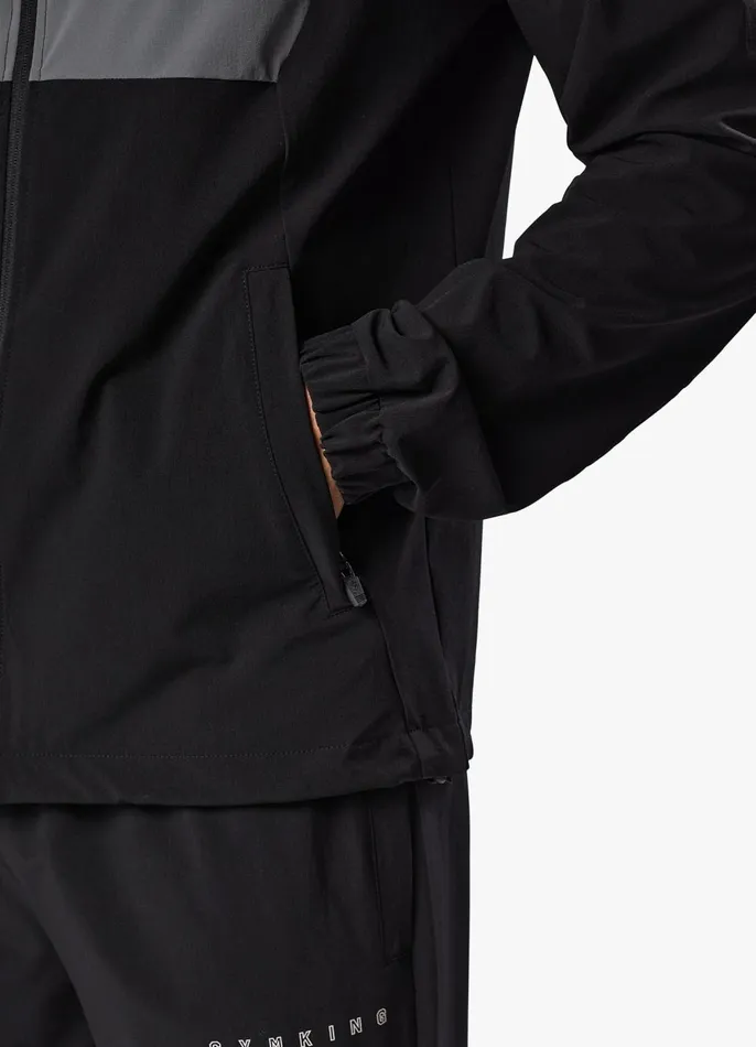 Gym King Gymwear Men React Woven Jacket 8211 Black