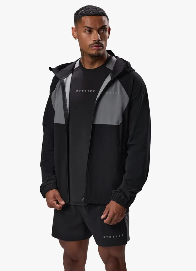 Gym King Gymwear Men React Woven Jacket 8211 Black