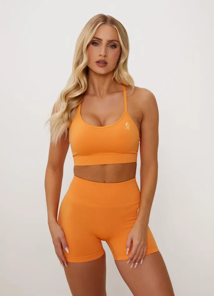 Gym King Gymwear Women Sculpt Seamless Bra 8211 Papaya Orange