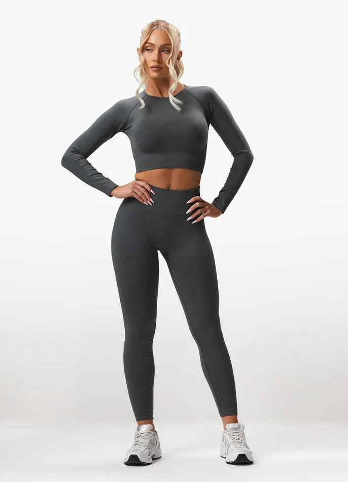 Gym King Gymwear Women Sculpt Seamless Legging 8211 Green Smoke