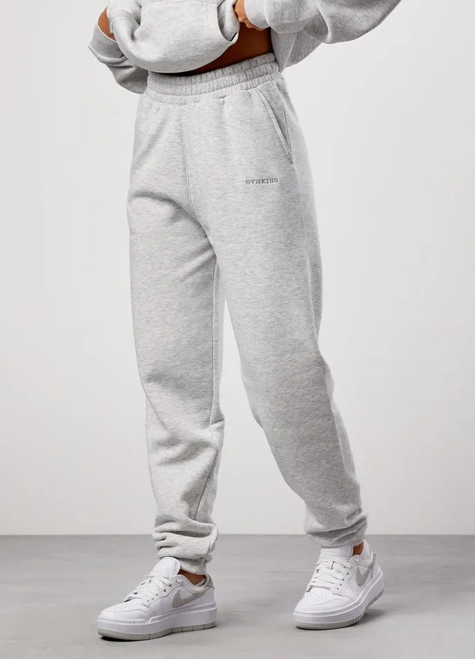 Gym King Joggers Women 365 Boyfriend Jogger 8211 Snow Marl