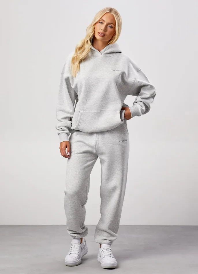 Gym King Joggers Women 365 Boyfriend Jogger 8211 Snow Marl