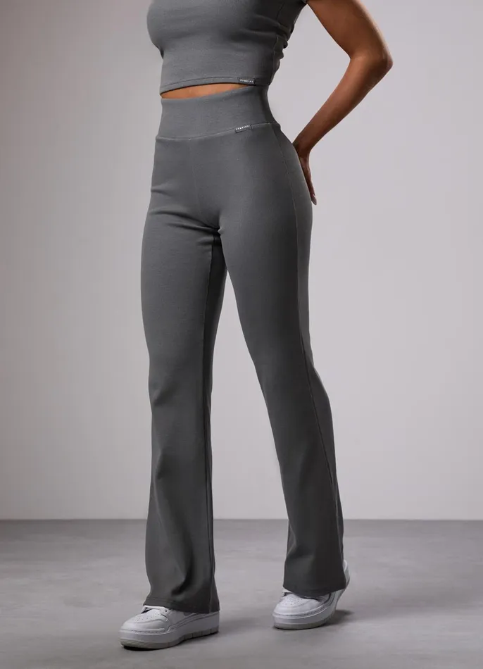 Gym King Leggings Women 365 Rib Flared Legging 8211 Dark Sage