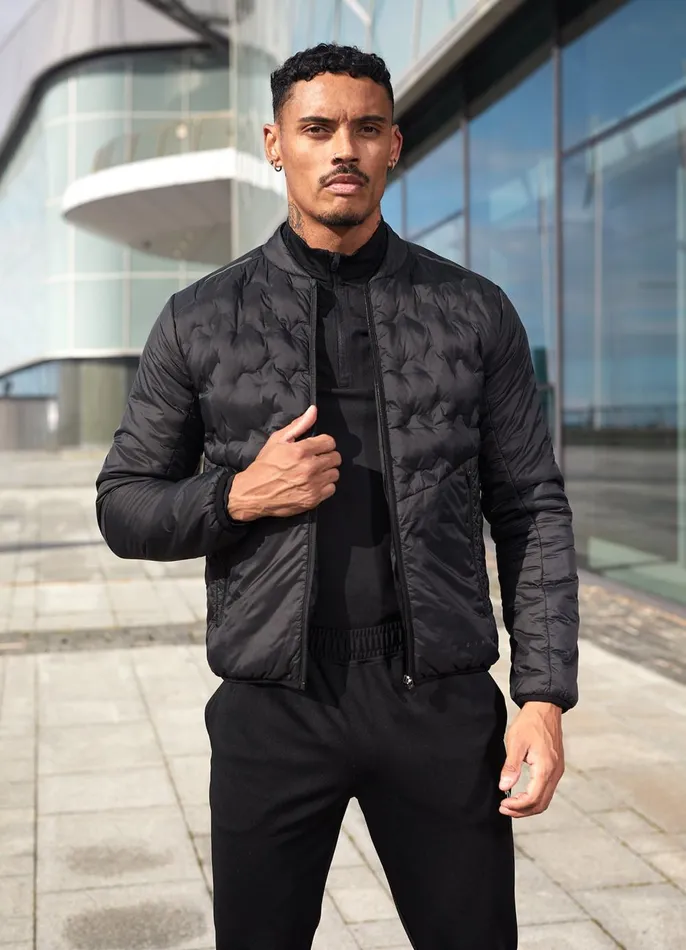 Gym King Outerwear Men Heat Sealed Tech Jacket 8211 Black