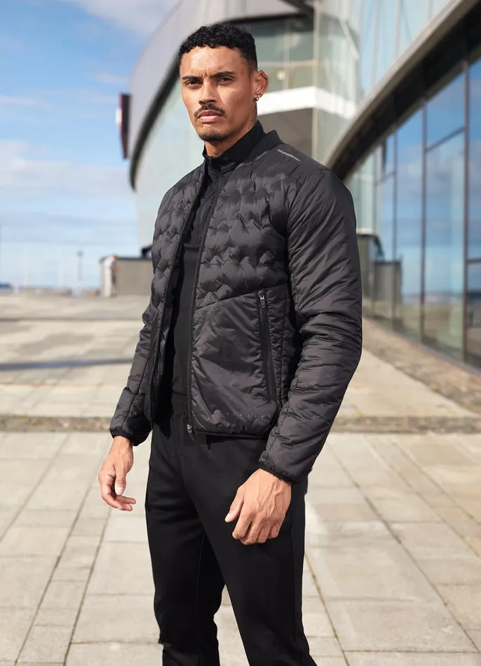 Gym King Outerwear Men Heat Sealed Tech Jacket 8211 Black