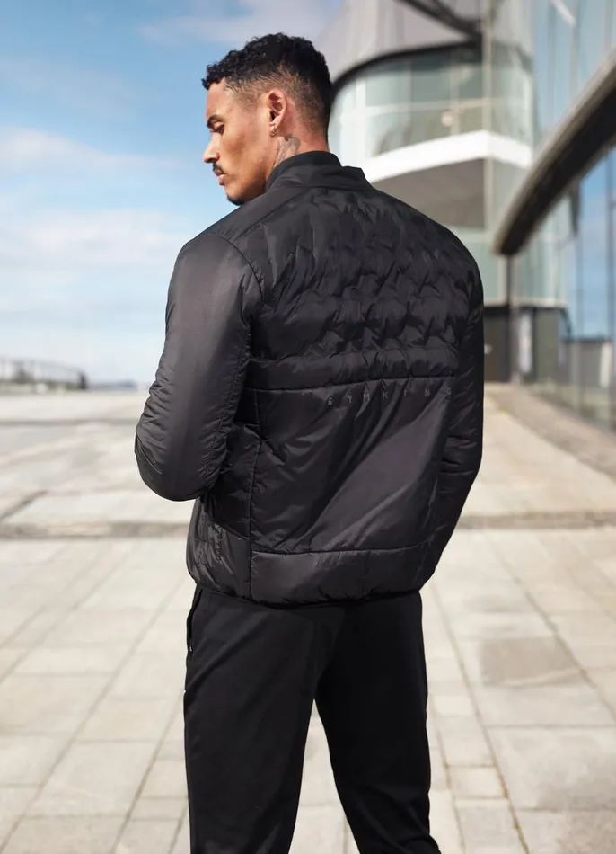 Gym King Outerwear Men Heat Sealed Tech Jacket 8211 Black