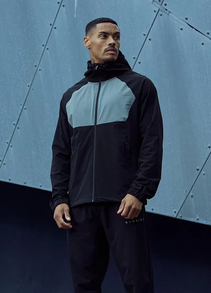 Gym King Outerwear Men React Woven Jacket 8211 Black