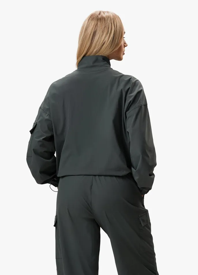 Gym King Outerwear Women Utility Woven Jacket 8211 Green Smoke