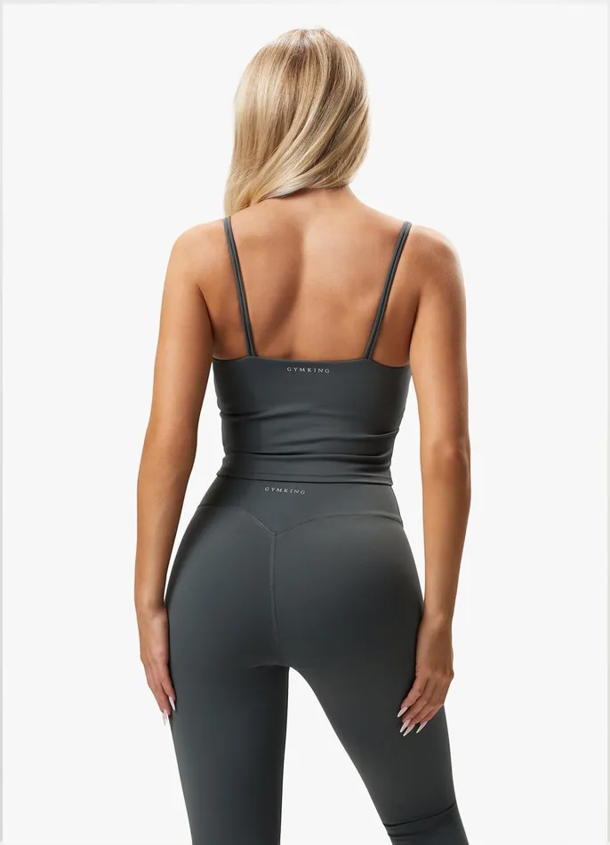 Gym King Sports Bras Women 365 Long Line Tank 8211 Green Smoke