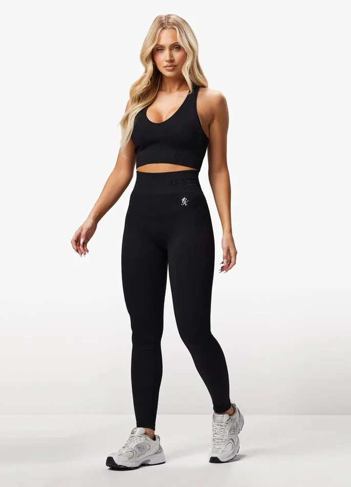 Gym King Sports Bras Women Formation Racer Rib Bra 8211 Black